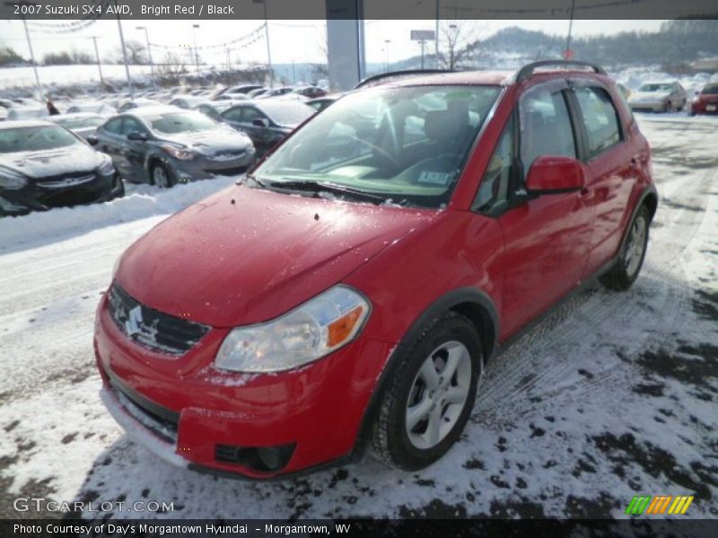Bright Red / Black 2007 Suzuki SX4 AWD