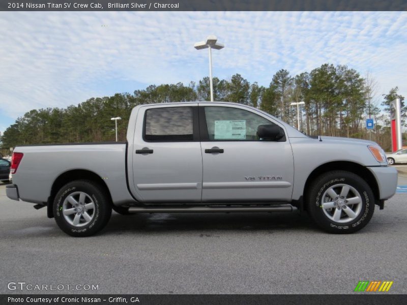 Brilliant Silver / Charcoal 2014 Nissan Titan SV Crew Cab