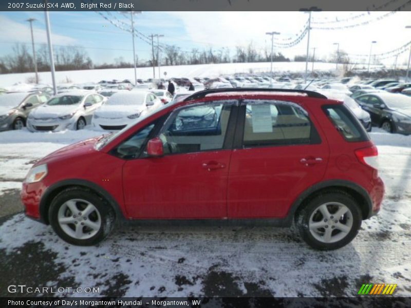 Bright Red / Black 2007 Suzuki SX4 AWD