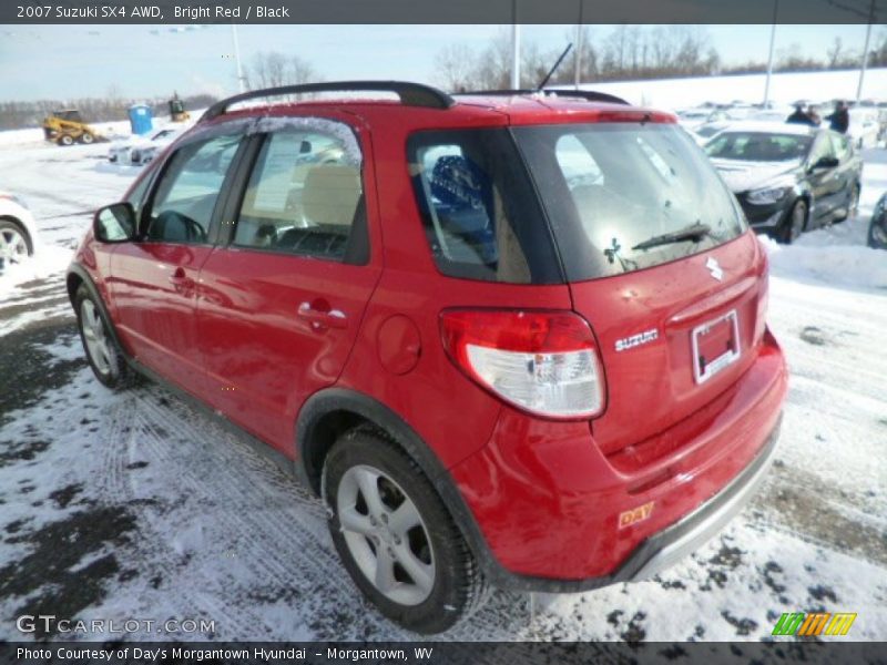 Bright Red / Black 2007 Suzuki SX4 AWD