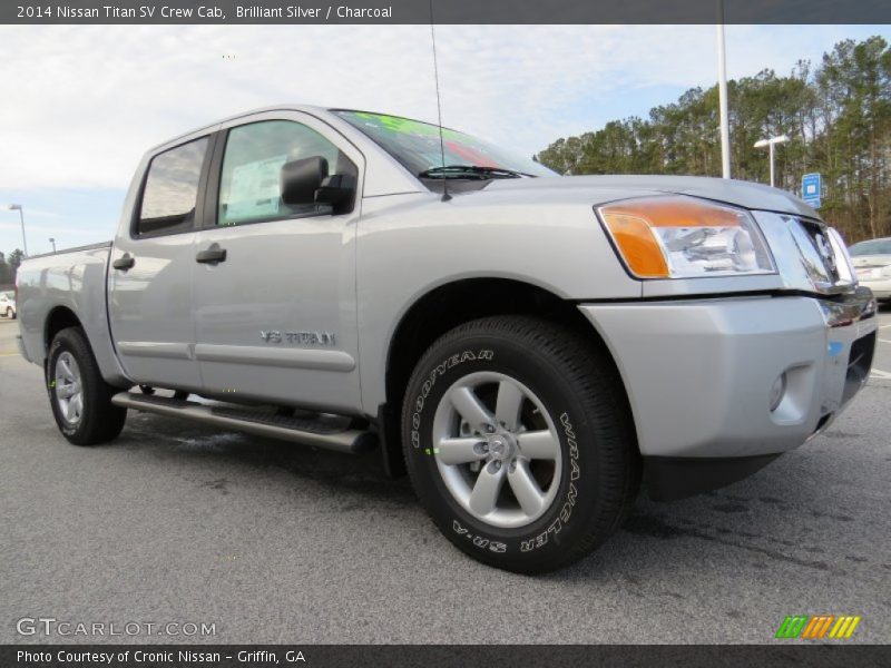 Brilliant Silver / Charcoal 2014 Nissan Titan SV Crew Cab