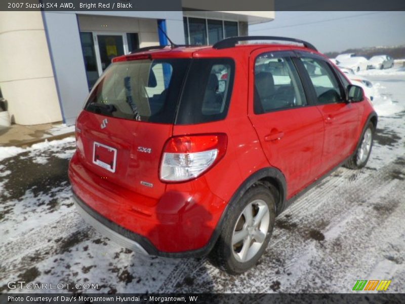 Bright Red / Black 2007 Suzuki SX4 AWD