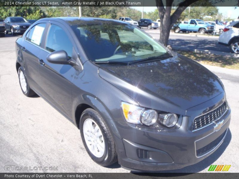 Ashen Gray Metallic / Jet Black/Dark Titanium 2014 Chevrolet Sonic LT Sedan