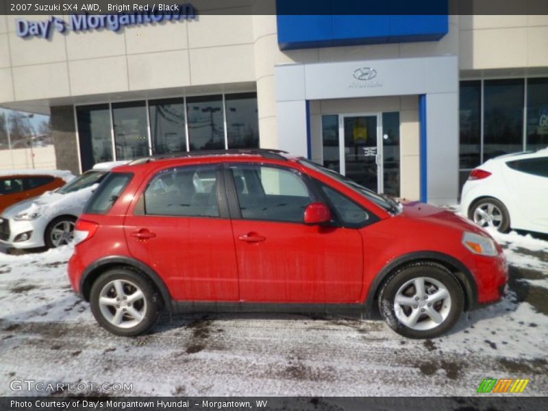 Bright Red / Black 2007 Suzuki SX4 AWD