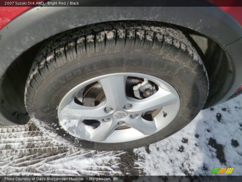 Bright Red / Black 2007 Suzuki SX4 AWD
