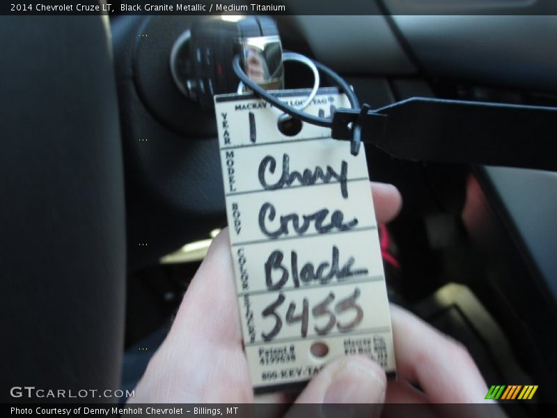 Black Granite Metallic / Medium Titanium 2014 Chevrolet Cruze LT