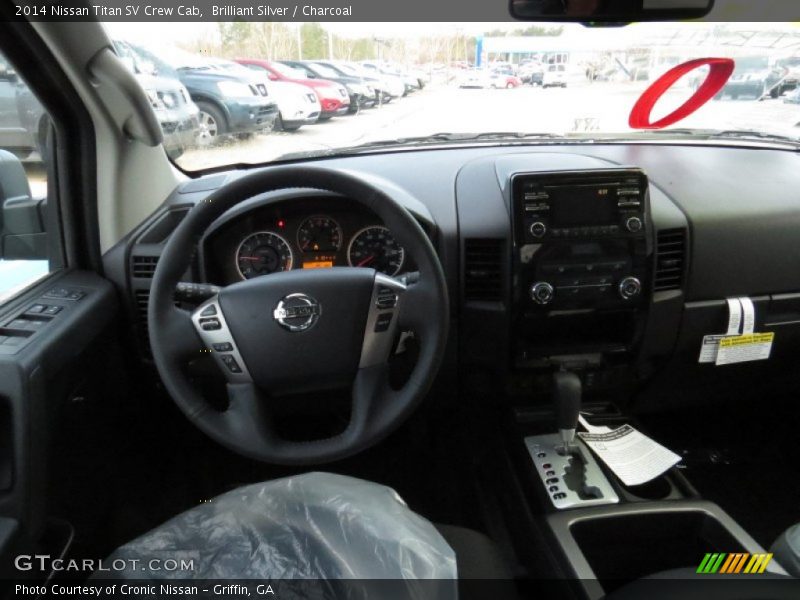 Brilliant Silver / Charcoal 2014 Nissan Titan SV Crew Cab