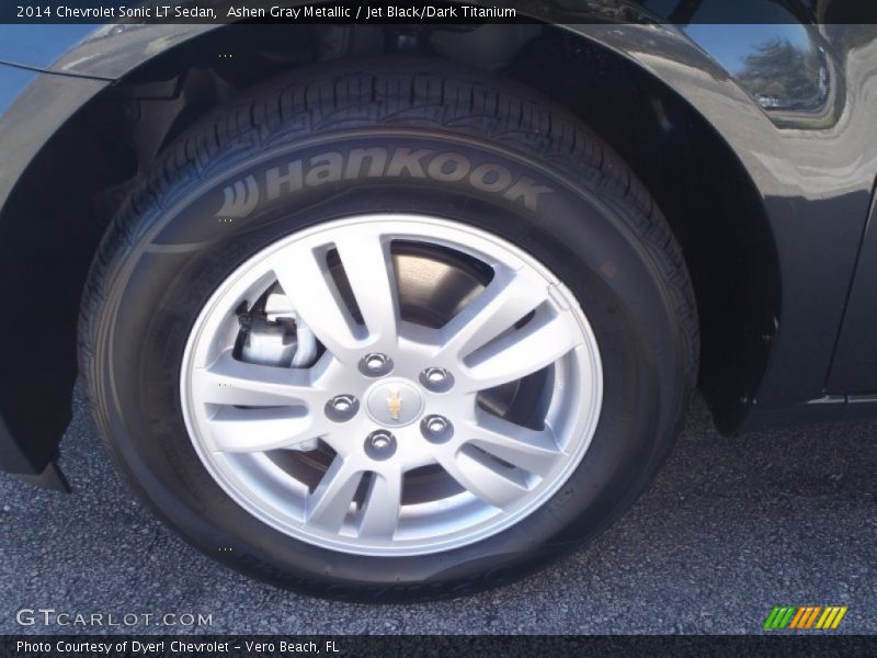Ashen Gray Metallic / Jet Black/Dark Titanium 2014 Chevrolet Sonic LT Sedan