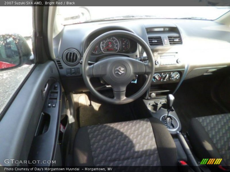 Bright Red / Black 2007 Suzuki SX4 AWD