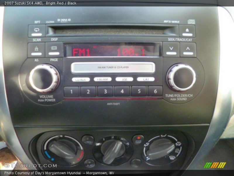 Bright Red / Black 2007 Suzuki SX4 AWD