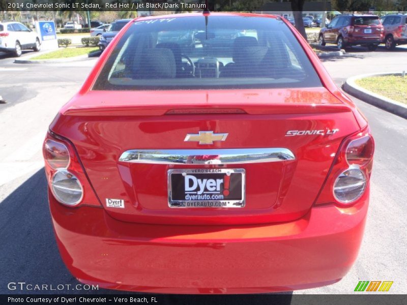 Red Hot / Jet Black/Dark Titanium 2014 Chevrolet Sonic LT Sedan