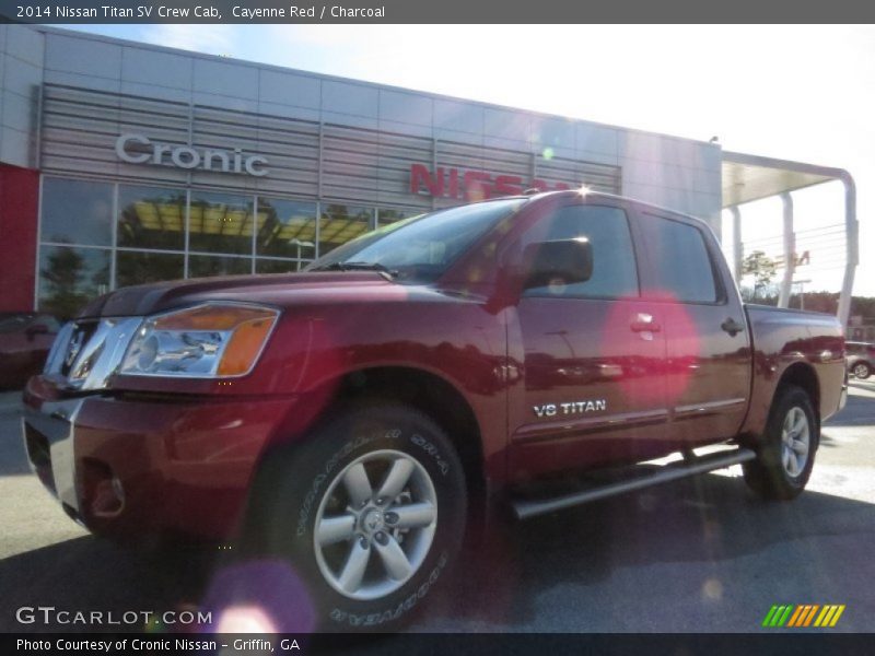 Cayenne Red / Charcoal 2014 Nissan Titan SV Crew Cab
