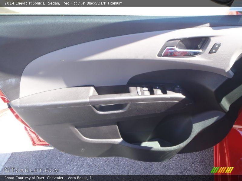 Red Hot / Jet Black/Dark Titanium 2014 Chevrolet Sonic LT Sedan