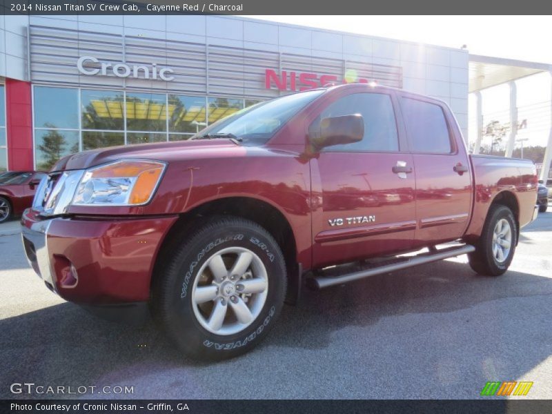 Cayenne Red / Charcoal 2014 Nissan Titan SV Crew Cab