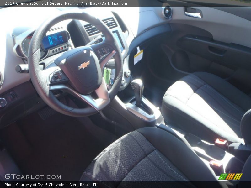 Red Hot / Jet Black/Dark Titanium 2014 Chevrolet Sonic LT Sedan