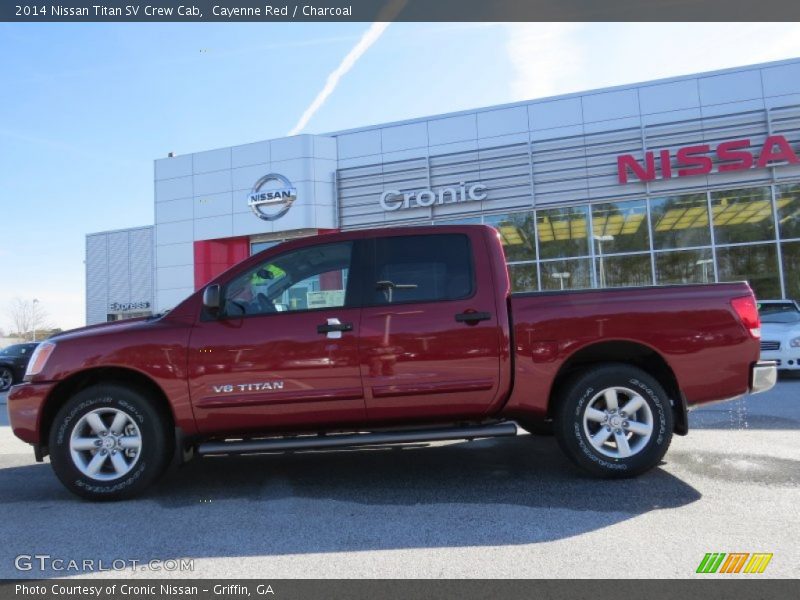 Cayenne Red / Charcoal 2014 Nissan Titan SV Crew Cab