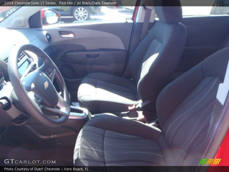 Red Hot / Jet Black/Dark Titanium 2014 Chevrolet Sonic LT Sedan