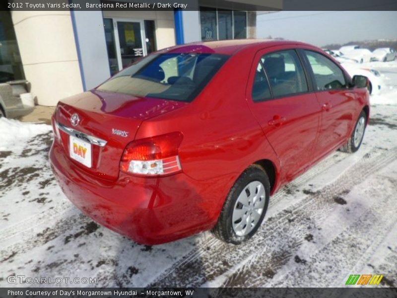 Barcelona Red Metallic / Dark Gray 2012 Toyota Yaris Sedan