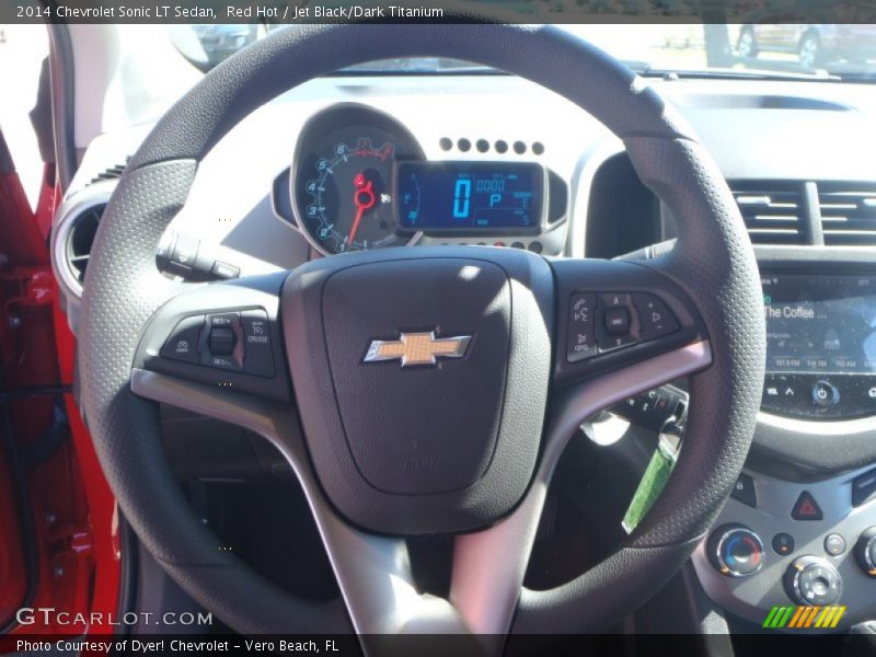 Red Hot / Jet Black/Dark Titanium 2014 Chevrolet Sonic LT Sedan