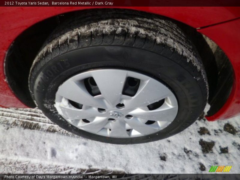 Barcelona Red Metallic / Dark Gray 2012 Toyota Yaris Sedan