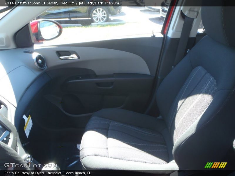 Red Hot / Jet Black/Dark Titanium 2014 Chevrolet Sonic LT Sedan
