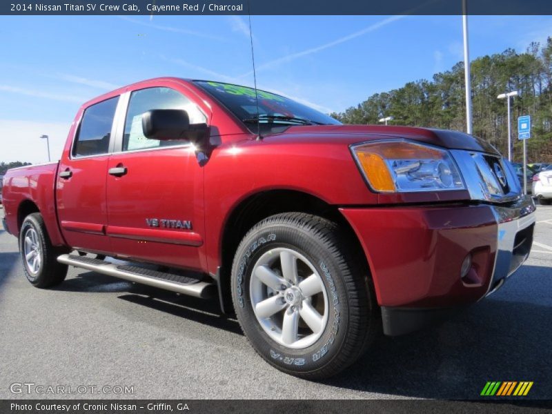Cayenne Red / Charcoal 2014 Nissan Titan SV Crew Cab