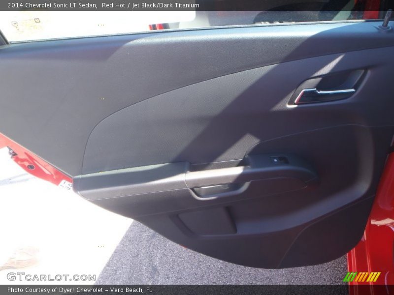 Red Hot / Jet Black/Dark Titanium 2014 Chevrolet Sonic LT Sedan