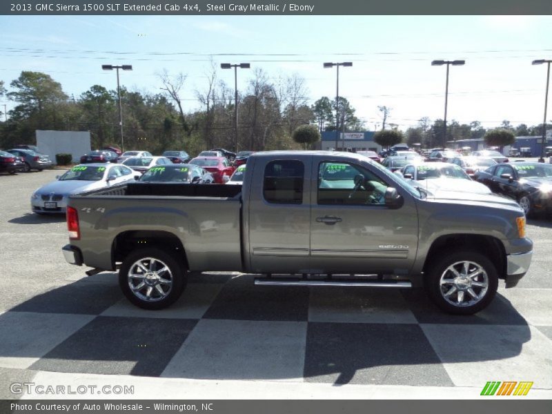 Steel Gray Metallic / Ebony 2013 GMC Sierra 1500 SLT Extended Cab 4x4