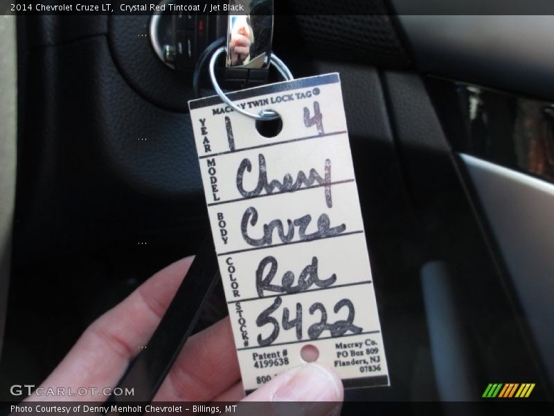 Crystal Red Tintcoat / Jet Black 2014 Chevrolet Cruze LT