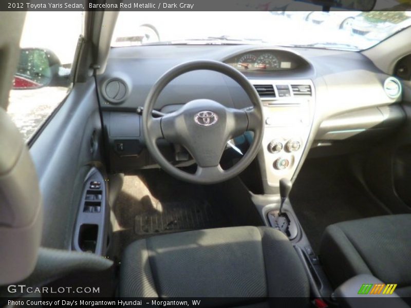 Barcelona Red Metallic / Dark Gray 2012 Toyota Yaris Sedan