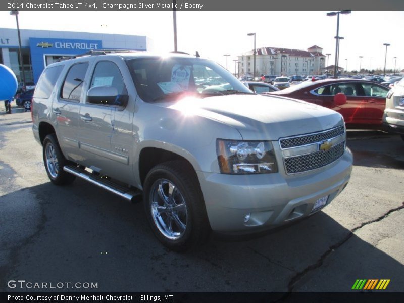 Champagne Silver Metallic / Ebony 2014 Chevrolet Tahoe LT 4x4