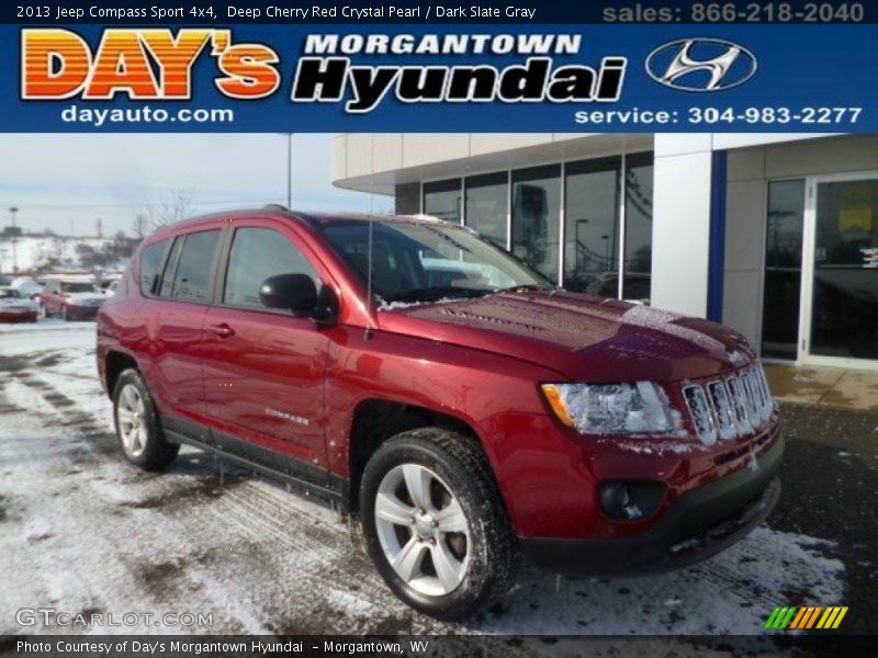 Deep Cherry Red Crystal Pearl / Dark Slate Gray 2013 Jeep Compass Sport 4x4
