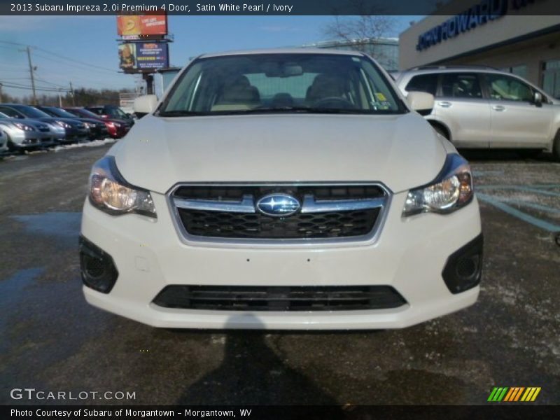 Satin White Pearl / Ivory 2013 Subaru Impreza 2.0i Premium 4 Door