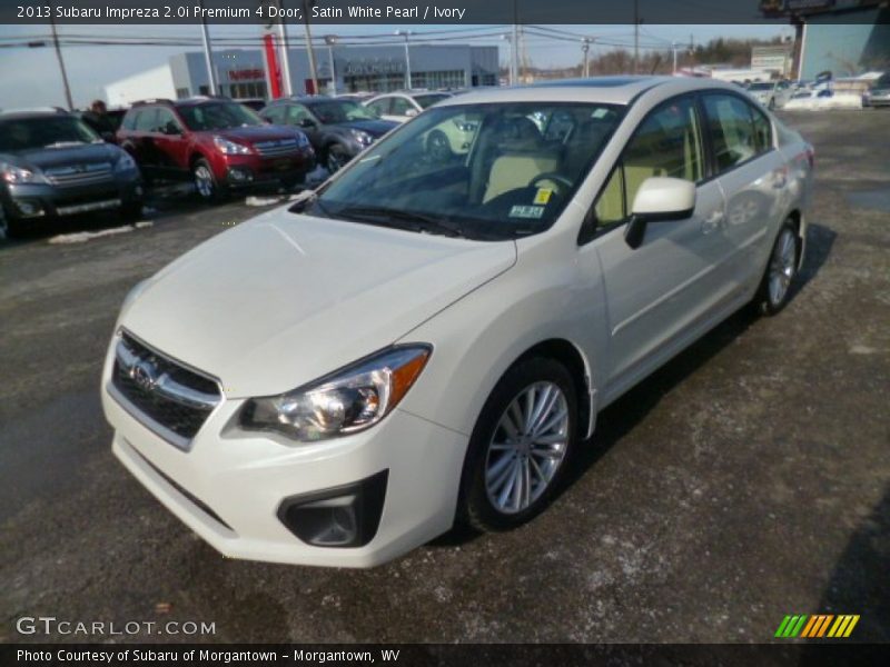 Satin White Pearl / Ivory 2013 Subaru Impreza 2.0i Premium 4 Door