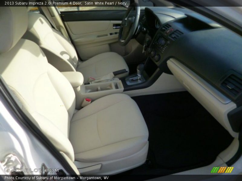 Satin White Pearl / Ivory 2013 Subaru Impreza 2.0i Premium 4 Door