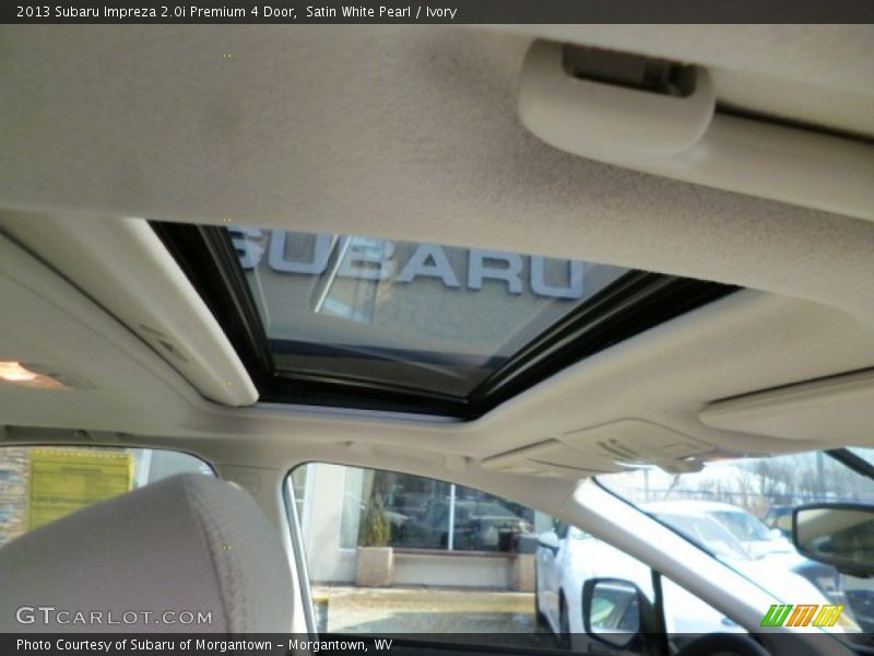 Satin White Pearl / Ivory 2013 Subaru Impreza 2.0i Premium 4 Door