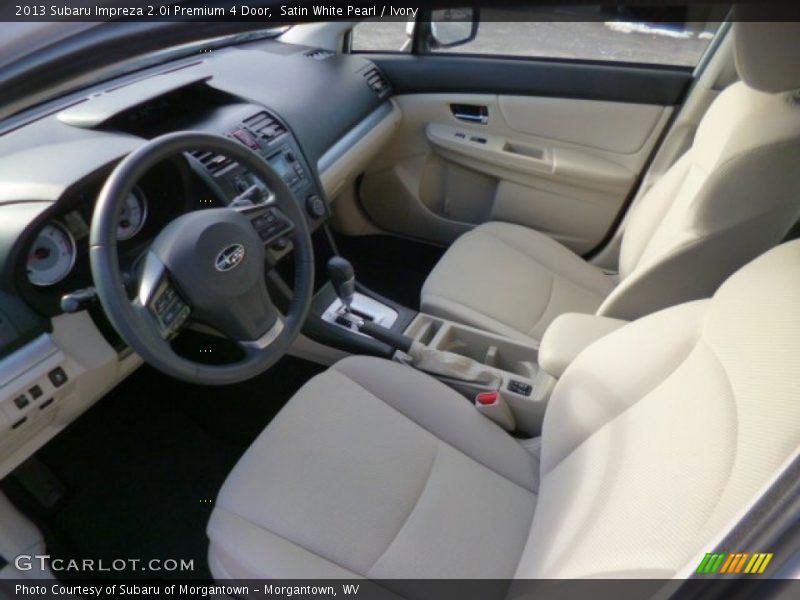 Satin White Pearl / Ivory 2013 Subaru Impreza 2.0i Premium 4 Door