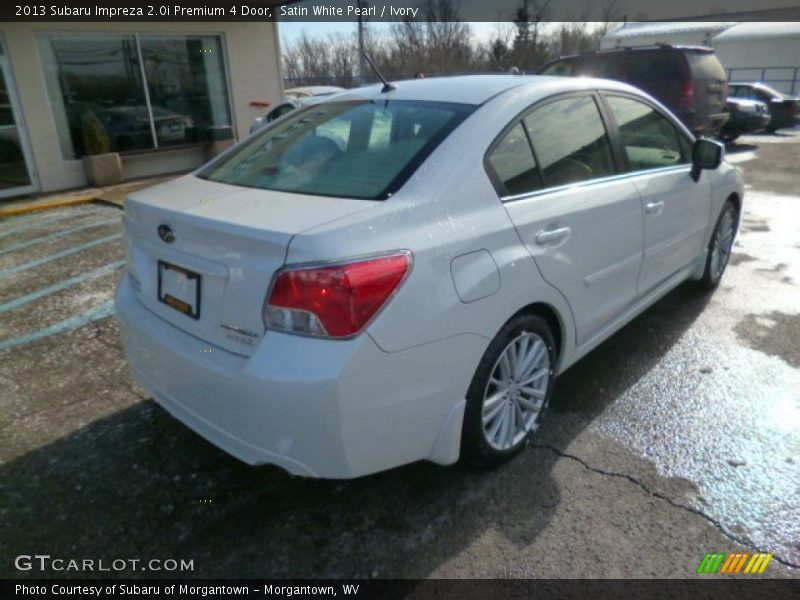 Satin White Pearl / Ivory 2013 Subaru Impreza 2.0i Premium 4 Door