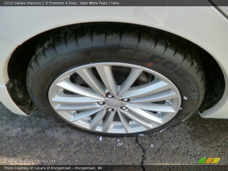 Satin White Pearl / Ivory 2013 Subaru Impreza 2.0i Premium 4 Door