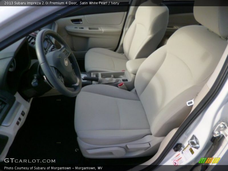 Satin White Pearl / Ivory 2013 Subaru Impreza 2.0i Premium 4 Door