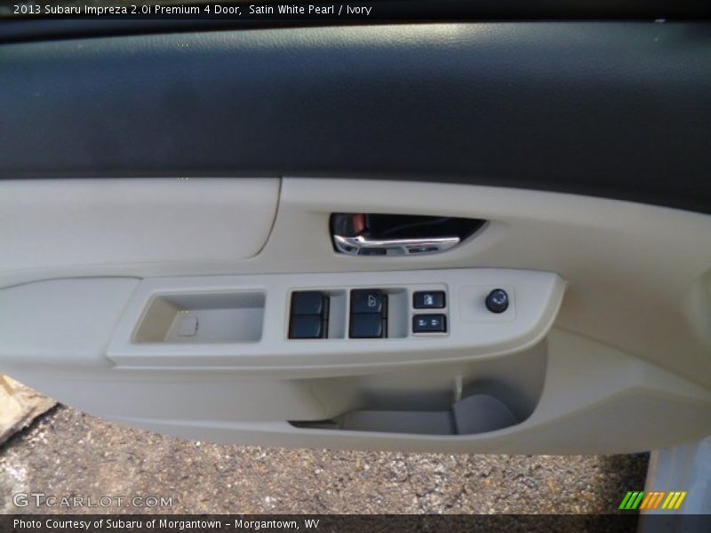 Satin White Pearl / Ivory 2013 Subaru Impreza 2.0i Premium 4 Door