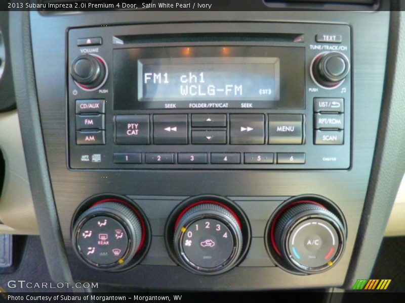 Satin White Pearl / Ivory 2013 Subaru Impreza 2.0i Premium 4 Door