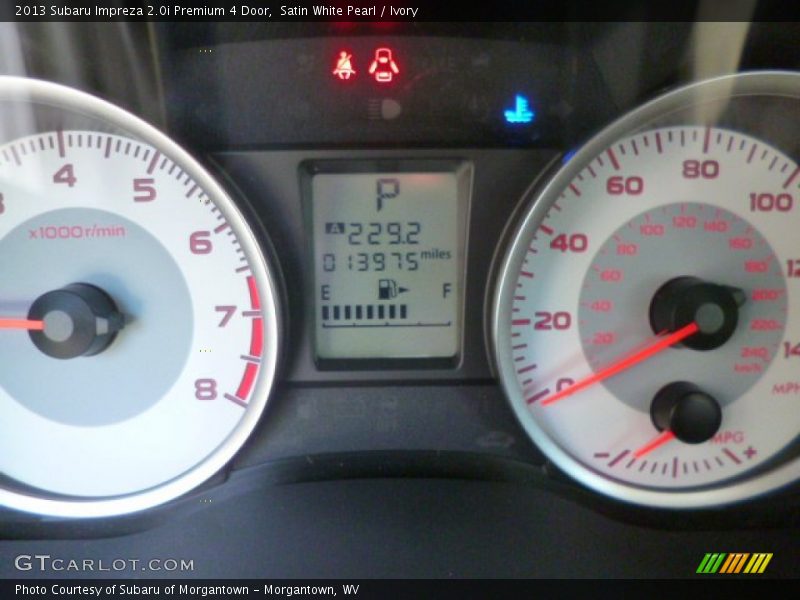 Satin White Pearl / Ivory 2013 Subaru Impreza 2.0i Premium 4 Door