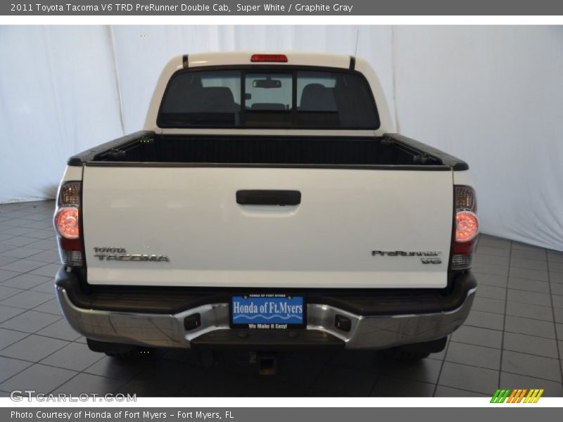 Super White / Graphite Gray 2011 Toyota Tacoma V6 TRD PreRunner Double Cab