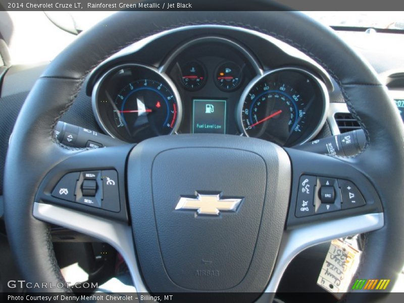 Rainforest Green Metallic / Jet Black 2014 Chevrolet Cruze LT