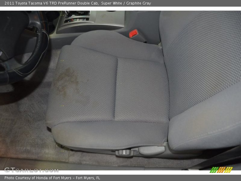 Super White / Graphite Gray 2011 Toyota Tacoma V6 TRD PreRunner Double Cab