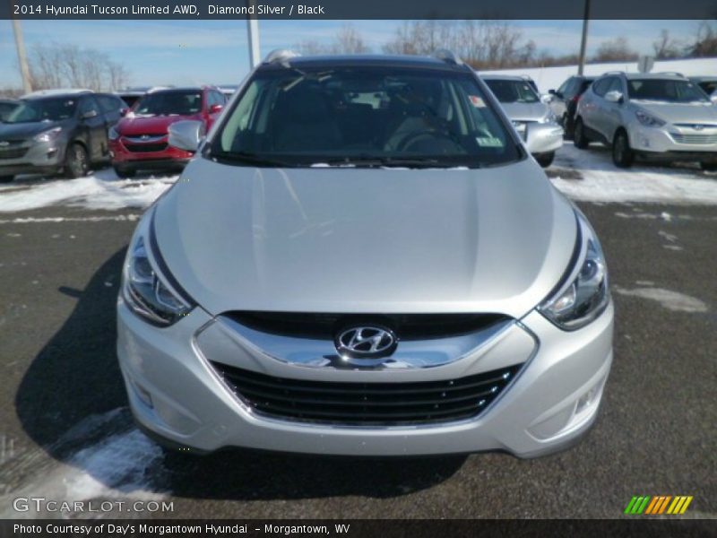 Diamond Silver / Black 2014 Hyundai Tucson Limited AWD