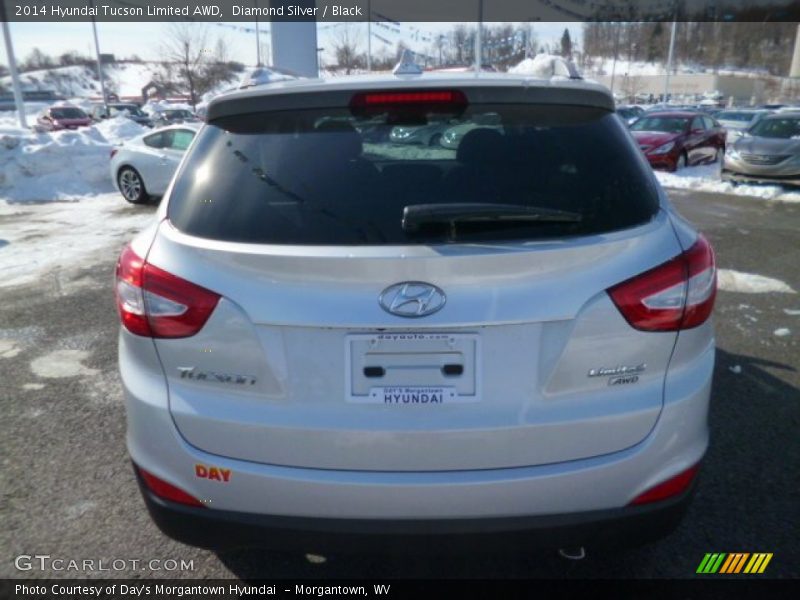 Diamond Silver / Black 2014 Hyundai Tucson Limited AWD