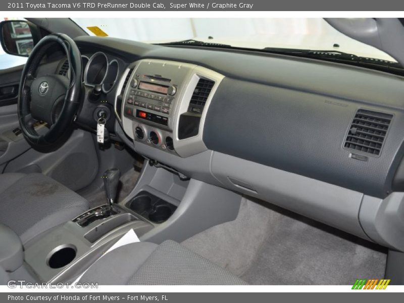 Super White / Graphite Gray 2011 Toyota Tacoma V6 TRD PreRunner Double Cab