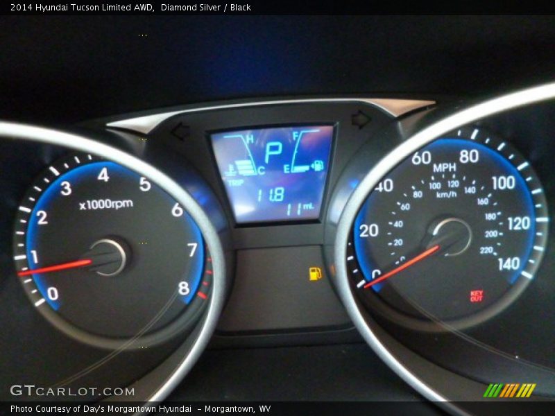 Diamond Silver / Black 2014 Hyundai Tucson Limited AWD